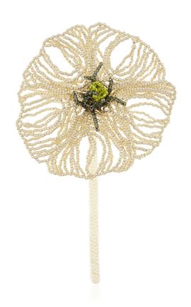 Pura Utz Pura Utz Silver Flor Glass Bead Brooch
