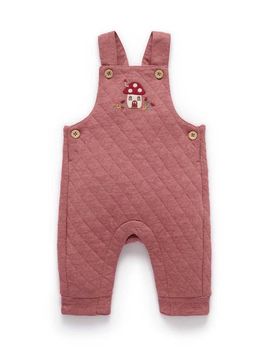 Purebaby Purebaby Baby Girl Quilted Overall