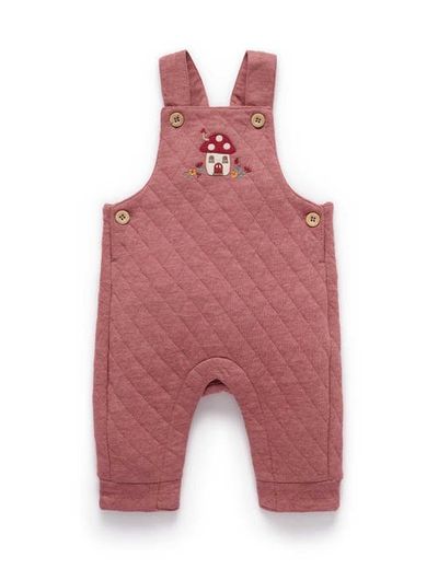 Purebaby Purebaby Baby Girl Quilted Overall