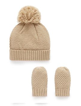 Purebaby Purebaby Beanie and Mitten Set