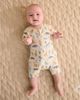Purebaby Purebaby Boys' 2 Pack Short Sleeve Zip Romper Animal - 2