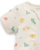 Purebaby Purebaby Boys' 2 Pack Short Sleeve Zip Romper Animal - 3