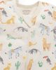 Purebaby Purebaby Boys' 2 Pack Short Sleeve Zip Romper Animal - 5