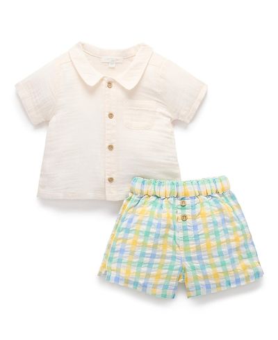 Purebaby Purebaby Boys' Check Set