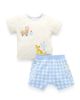 Purebaby Purebaby Boys' Gingham Short and Tee Set - 1