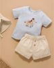 Purebaby Purebaby Boys' Linen Blend Short and Tee Set - 6