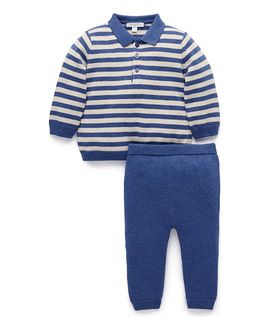 Purebaby Purebaby Boys' Polo Knit Set