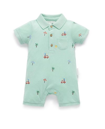 Purebaby Purebaby Boys' Polo Romper