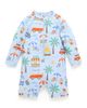 Purebaby Purebaby Boys' Printed Longsleeve Swim Sunsuit - 1