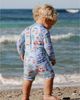 Purebaby Purebaby Boys' Printed Longsleeve Swim Sunsuit - 2