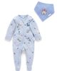 Purebaby Purebaby Boys' Thick Zip Footie & Bib Set - 1