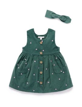 Purebaby Purebaby Corduroy Pinnie & Headband Set
