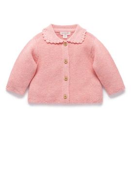 Purebaby Purebaby Crochet Collar Cardigan