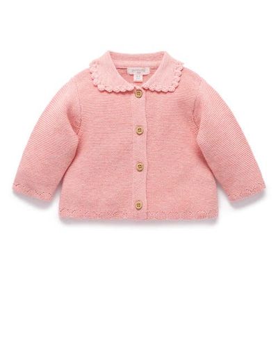 Purebaby Purebaby Crochet Collar Cardigan