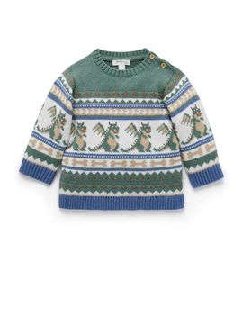 Purebaby Purebaby Dragon Fairisle Jumper Toddler