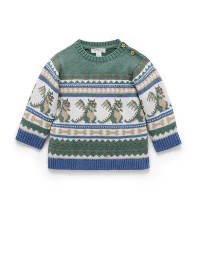 Purebaby Purebaby Dragon Fairisle Jumper Toddler
