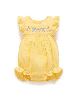 Purebaby Purebaby Embroidered Bodysuit