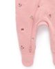 Purebaby Purebaby Embroidered Fleece Zip Baby Girl Footie - 4