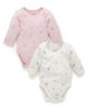 Purebaby Purebaby Girls' 2 pack Long Sleeve Bodysuit - 1