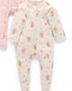 Purebaby Purebaby Girls' 2 Pack Printed Zip Footie - 2
