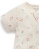 Purebaby Purebaby Girls' 2 Pack Short Sleeve Zip Romper Floral - 3