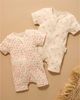 Purebaby Purebaby Girls' 2 Pack Short Sleeve Zip Romper Floral - 6