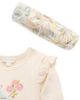 Purebaby Purebaby Girls' 3 Piece Australiana Set with Headband - 3