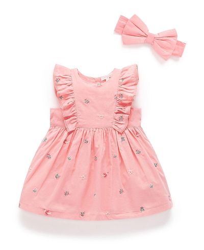 Purebaby Purebaby Girls' Broderie Dress & Headband