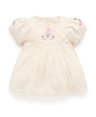 Purebaby Purebaby Girls' Embroidered Dress