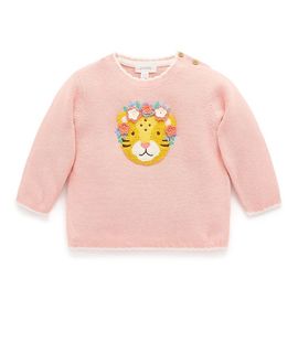 Purebaby Purebaby Girls' Embroidered Frida Knit Sweater