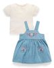 Purebaby Purebaby Girls' Embroidered Pinnie & Tee Set - 1