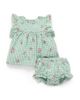 Purebaby Purebaby Girls' Gingham Ruffle Top and Bloomer Set - 1