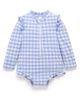 Purebaby Purebaby Girls' Printed Frilly Long Sleeve Swimsuit - 1