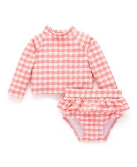 Purebaby Purebaby Girls' Printed Longsleeve Rashie Swim Set