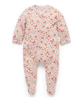 Purebaby Purebaby Girls' Quilted Footie