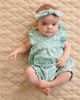 Purebaby Purebaby Girls' Ruffle Shortie Romper & Headband Set - 2