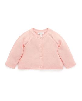 Purebaby Purebaby Girls' Scalloped Knit Cardigan
