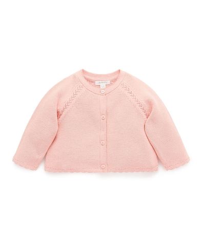 Purebaby Purebaby Girls' Scalloped Knit Cardigan