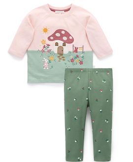 Purebaby Purebaby Girls' Toadstool Tee & Legging Set