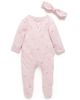 Purebaby Purebaby Girls' Zip Footie & Headband Set - 1