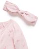 Purebaby Purebaby Girls' Zip Footie & Headband Set - 3