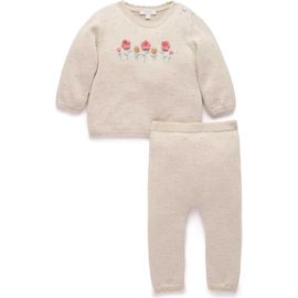 Purebaby Purebaby Scalloped Knit Set