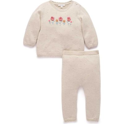 Purebaby Purebaby Scalloped Knit Set