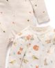 Purebaby Purebaby Unisex 2 Pack Printed Zip Footie - 4
