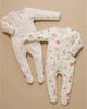Purebaby Purebaby Unisex 2 Pack Printed Zip Footie - 6