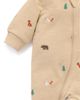 Purebaby Purebaby Unisex Embroidered Fleece Zip Footie - 2