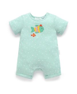 Purebaby Purebaby Unisex Fancy Fish Romper
