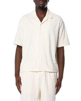 Purple Brand Purple Brand Camp Collar Terry Towel Logo Shirt