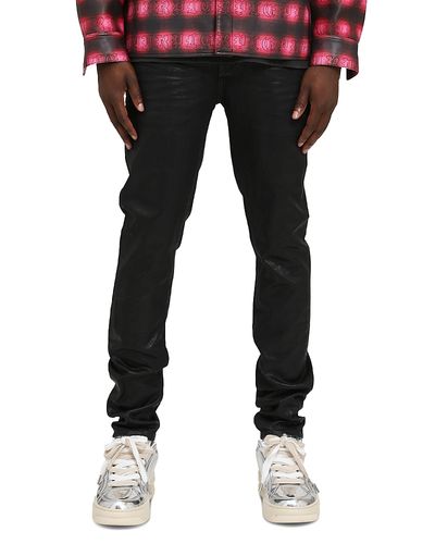 Purple Brand Purple Brand Coated Indigo Skinny Jeans in Black