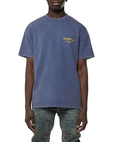 Purple Brand Purple Brand Crewneck Logo Cotton T-Shirt